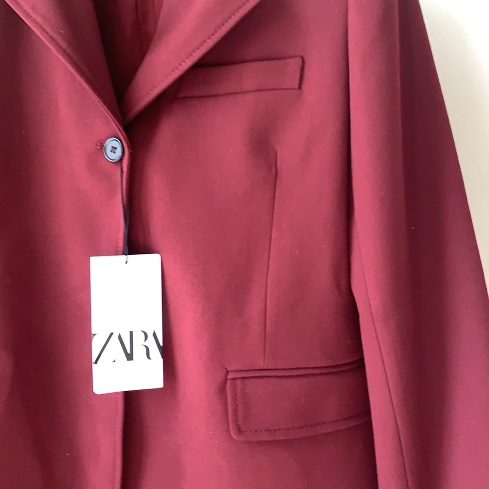 NWT Zara BUTTONED TAILORED BLAZER / L - Picture 11 of 15